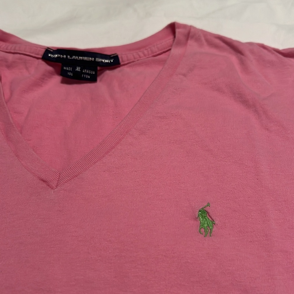 Ralph Lauren Sport V-neck t-shirt with green polo - Picture 2 of 2